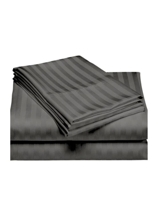 Pucioasa Set Husă de Pilotă Bumbac Single cu Față de Pernă 160x220 Anthracite Gray