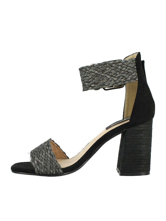 Suede Sandals Black