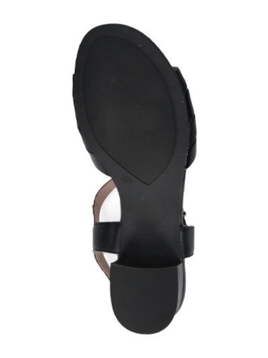 Din piele Sandale Negre