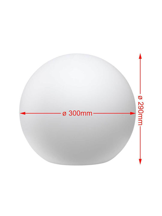 Bakaji Outdoor Floor Lamp for Exterior Space 25W for E27 Light Bulb Base White