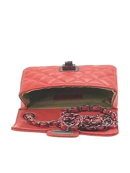 Leder Damentasche Rucksack Rot