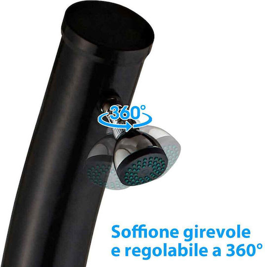 Bakaji Solar Pool Shower Made of PVC with Width 11.5cm Black