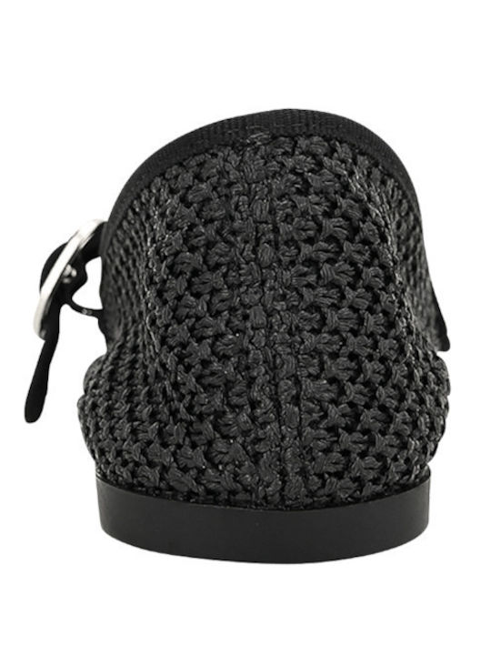 Fabric Ballerinas Black