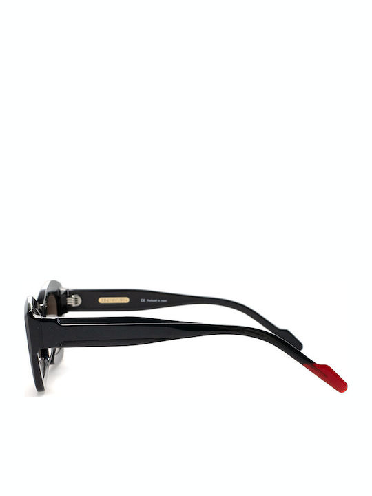 Tipi Diversi Damen Sonnenbrille mit Schwarz Kunststoff Gestell und Schwarz Verlaufsfarbe Linse TD6453 C01