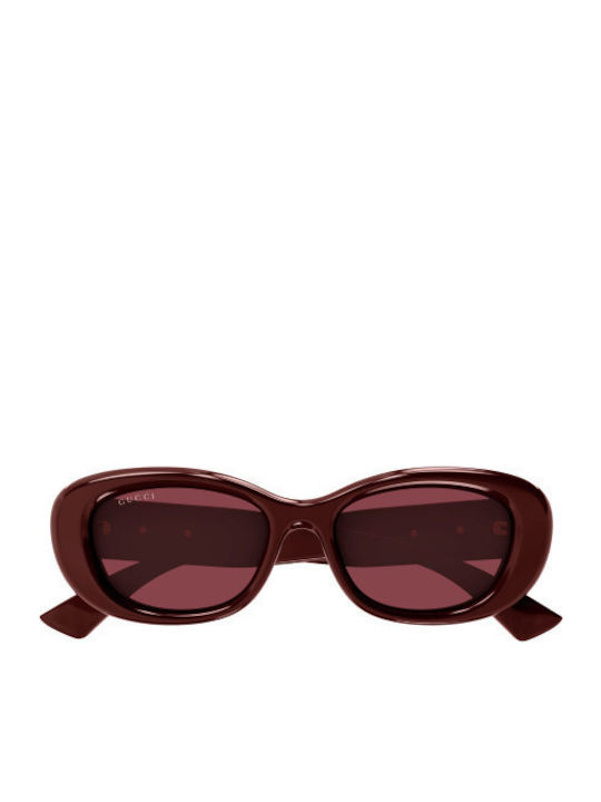 Gucci Damen Sonnenbrille mit Burgundisch Kunststoff Gestell und Burgundisch Linse GG1829SK 003