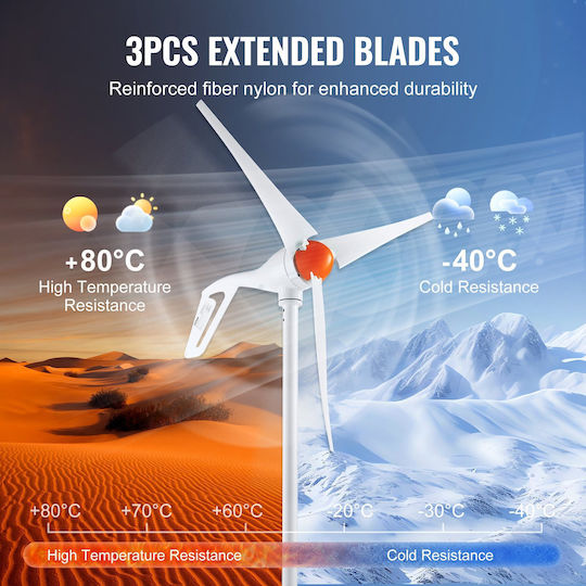 Vevor Wind Turbine with 500W Rated Power