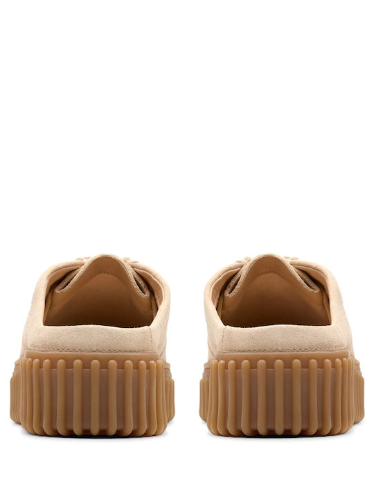 Torhill Suede Mules with High Heel in Beige Color