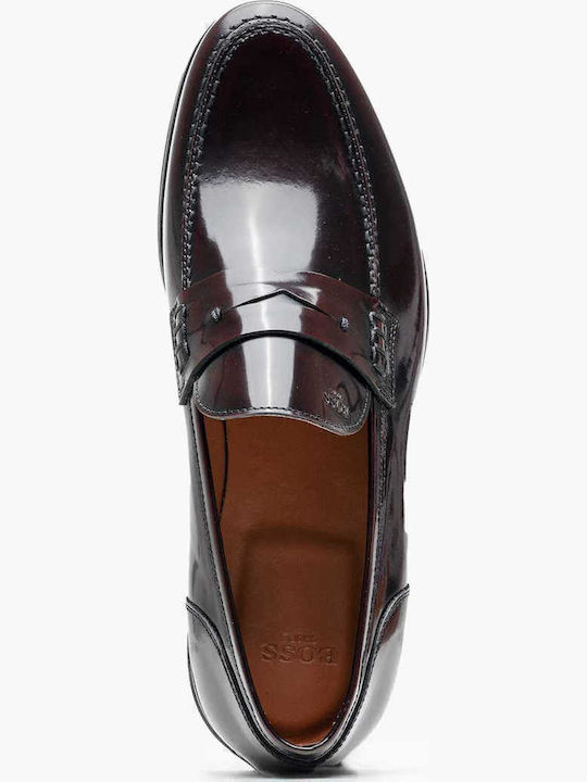 Δερμάτινα Ανδρικά Loafers σε Μπορντό Χρώμα