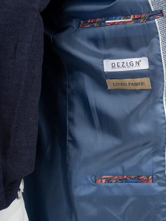 Men's Summer Suit Jacket Slim Fit Blue/raf