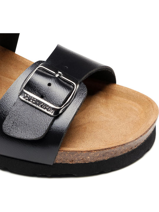 Women's Flat Sandals in Black Color