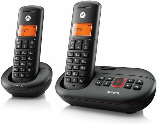 Motorola E212 Ασύρματο Τηλέφωνο Duo Μαύρο