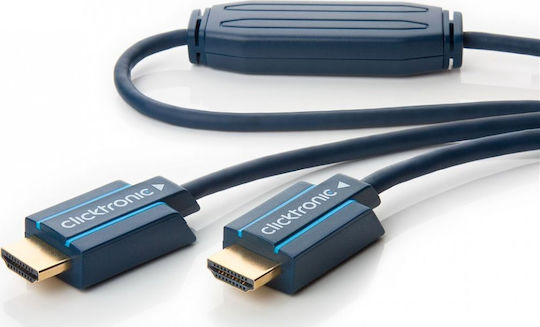 Clicktronic HDMI 2.0 Premium High Speed 4K 60Hz HDR Cable HDMI male - HDMI male 20m Μαύρο