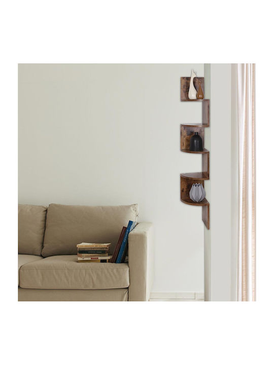 Corner Bookcase Bronze 20x20x127.5cm