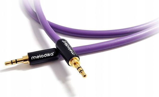 Melodika 3.5mm Jack Cable - 3.5mm Male - Purple 8m