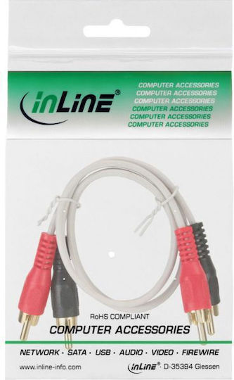 Intos Electronic Cablu 2x RCA de sex masculin - 2x RCA de sex masculin 0.5m 89933U