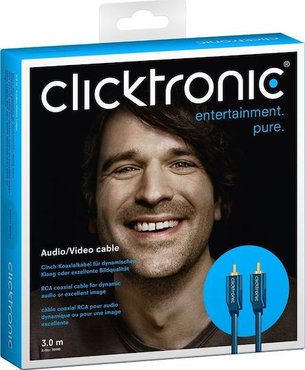 Clicktronic 70446 Cable RCA male - RCA male 3m