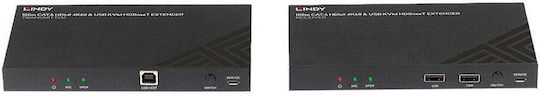 KVM Extender Lindy 100m Cat.6 HDMI 4K60 HDBaseT IR/RS-232