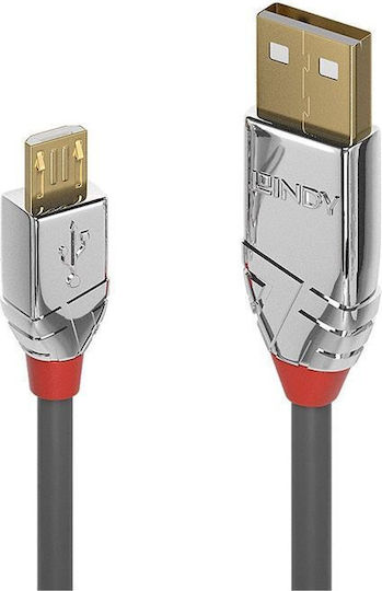 Lindy Regular USB 2.0 to micro USB Cable Γκρι 0.5m (36650)