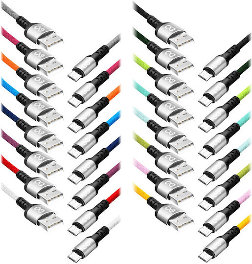 Orno Regular USB 2.0 spre micro USB Cablu Multicolor 1.2m 1buc