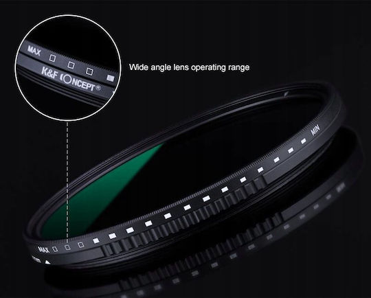 K&F ND Filter 82mm Adjustable Gray Fader ND8-ND2000 Kf 101386 8870788 6936069281828
