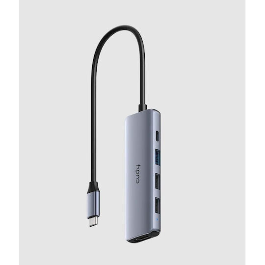 Cudy UH405 USB-C Докинг станция с HDMI 4K PD Сребрист