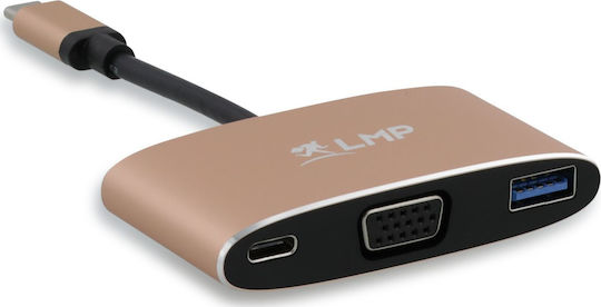 LMP USB-C Docking Station mit 4K PD Gold (LMP-USBC-VGA-MA-G)