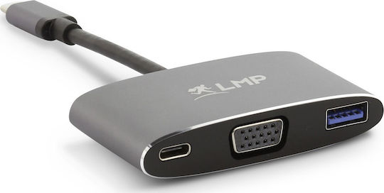 LMP USB-C Docking Station με 4K PD Μαύρο (LMP-USBC-VGA-MA-SG)