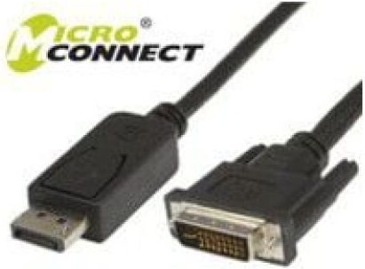 Microconnect Кабел DVI-D мъжки - DisplayPort мъжки 1м Черен (DP-DVI-MM-100)
