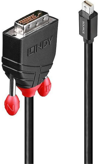Lindy 2m DVI-D male to mini DisplayPort male Cable Black (41952)