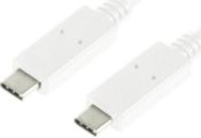 LogiLink USB 3.1 Видео Кабел USB-C Мъжки - USB-C Захранване (PD) Бял 1м CU0131