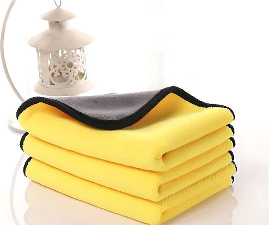 Verk Group Cloths Microfiber Cleaning Car Yellow 30x30cm 3pcs