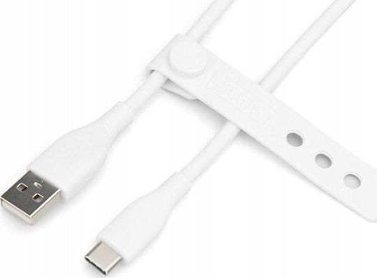 Digitus USB 2.0 Cable USB-C male - USB-A 60W PD Λευκό 2m AK-300340-020-W