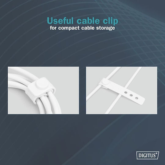 Digitus USB 2.0 Cable USB-C male - USB-A 60W PD Λευκό 2m AK-300340-020-W