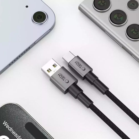 Tech-Protect Ultraboost USB 2.0 Cable USB-C male - USB-A 15W Gray 0.25m