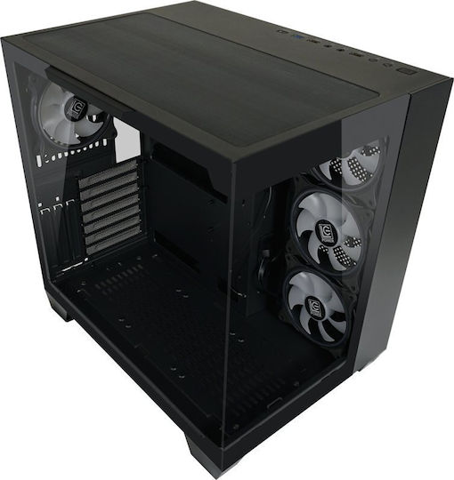 LC-Power 809B Gaming Middle Tower Carcasă Calculator cu Fereastră Laterală și Iluminare RGB Dark Storm_X