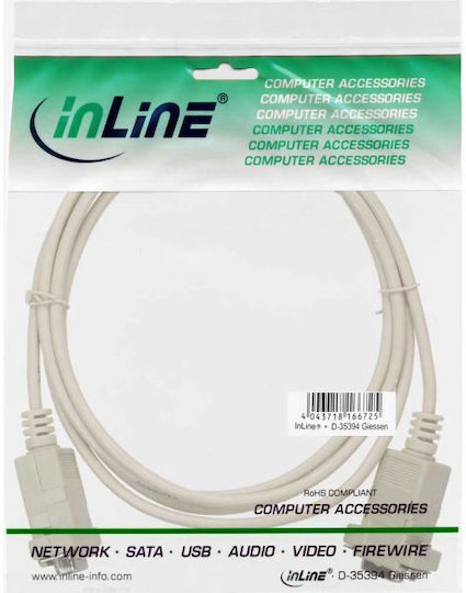 InLine Cable VGA female - VGA female Γκρι 3m (12224L)