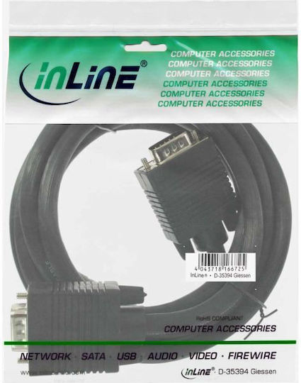 InLine Cablu VGA de sex masculin - VGA de sex masculin Negru 1.5m (17715B)