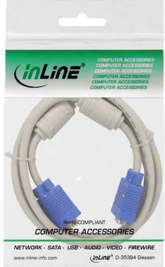 InLine Cable VGA male - VGA male Γκρι 1.5m (17715)