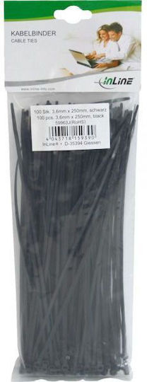 Inline Cable Flange Organizer Black 100 Pcs 59963j