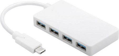 Goobay USB Hub 4 Ports USB 3.0 with USB-C Connection White