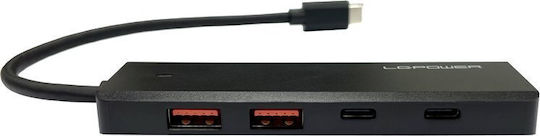 LC-Power Hub 4 Θυρών USB 3.0 με σύνδεση USB-A