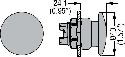 Lovato Electric Schalter Notschalter Grün 1Stück