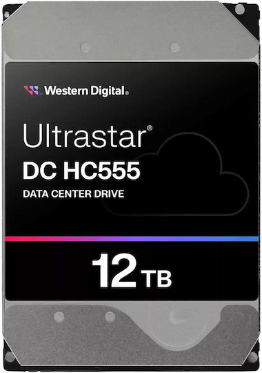 Western Digital HC555 Data Center 12TB HDD Σκληρός Δίσκος 3.5" SAS 3.0 με 512MB Cache για Server / Καταγραφικό 0B47741