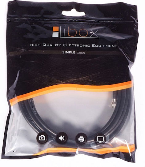 Libox Καλώδιο Κεραίας Coax female - Coax female Μαύρο 3m (LB0071) 1τμχ