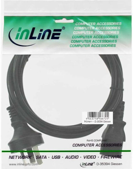 InLine IEC C13 - IEC C13 Cable 1.8m Black (16652D)