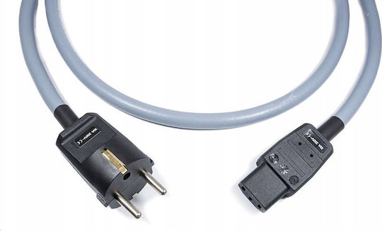 Melodika Mdp50g Power Cable Ground Network 3x2.5mm2 Schuko IEC C13 Gunmetal Length 5m