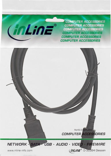 InLine IEC C20 / IEC C13 - IEC C20 / IEC C13 Cable 3m Μαύρο 16659E