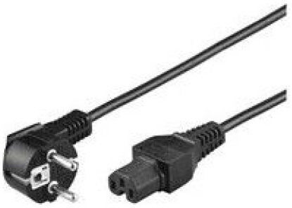 Microconnect Power Cord Iec320 C15 3m Angled Connector Schuko Black H05vv-f 3x1.0mm2 Cu 10a