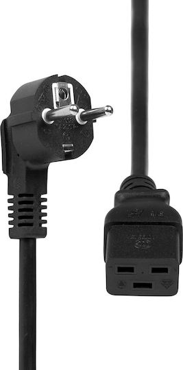 Power Cable Proxtend Schuko Angled to IEC C19 0.5m