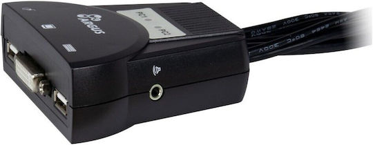 Inter-Tech 88887188 KVM & Data Switch με Audio / DVI / USB 2.0